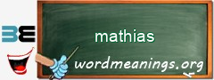 WordMeaning blackboard for mathias